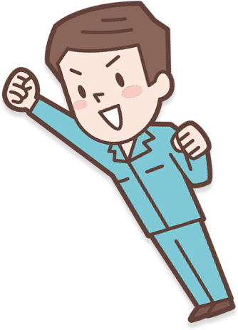 とびだす男性